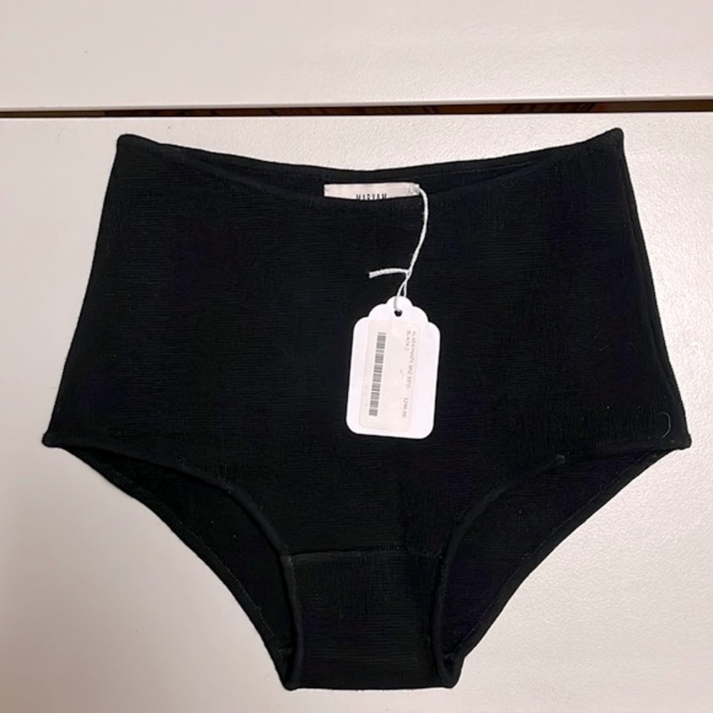 NWT Maryam Nassir Zadeh Black Alara Panty - Size Small
